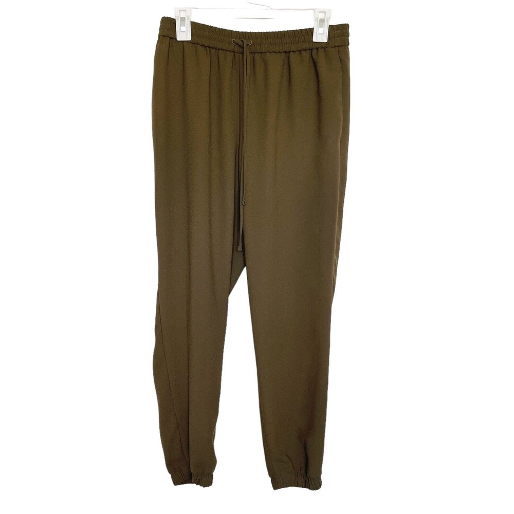 Express Pants Grandmacore Size Small Green Joggers Drawstring Ankle Mid Rise